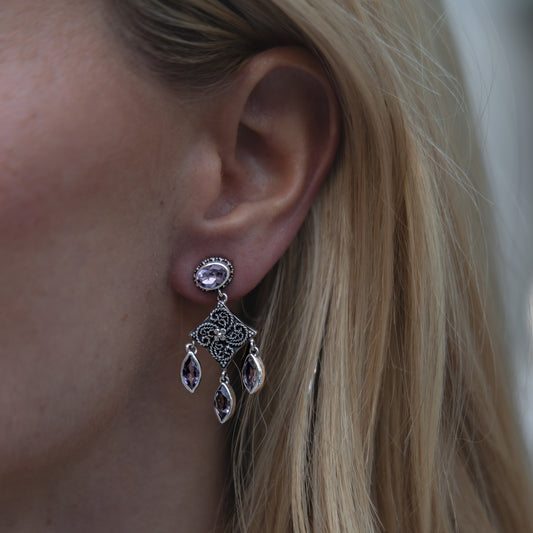 Chandelier Earrings – Amethyst (Heirloom 2002 Archive)