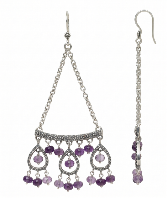 Chandelier Drop Earrings – Amethyst (Parisian Muse 2004 Archive)