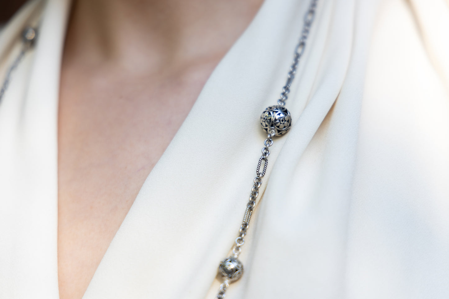 Galaxy Necklace – 30" Recycled-Silver Chain (Chrysalis 2008)
