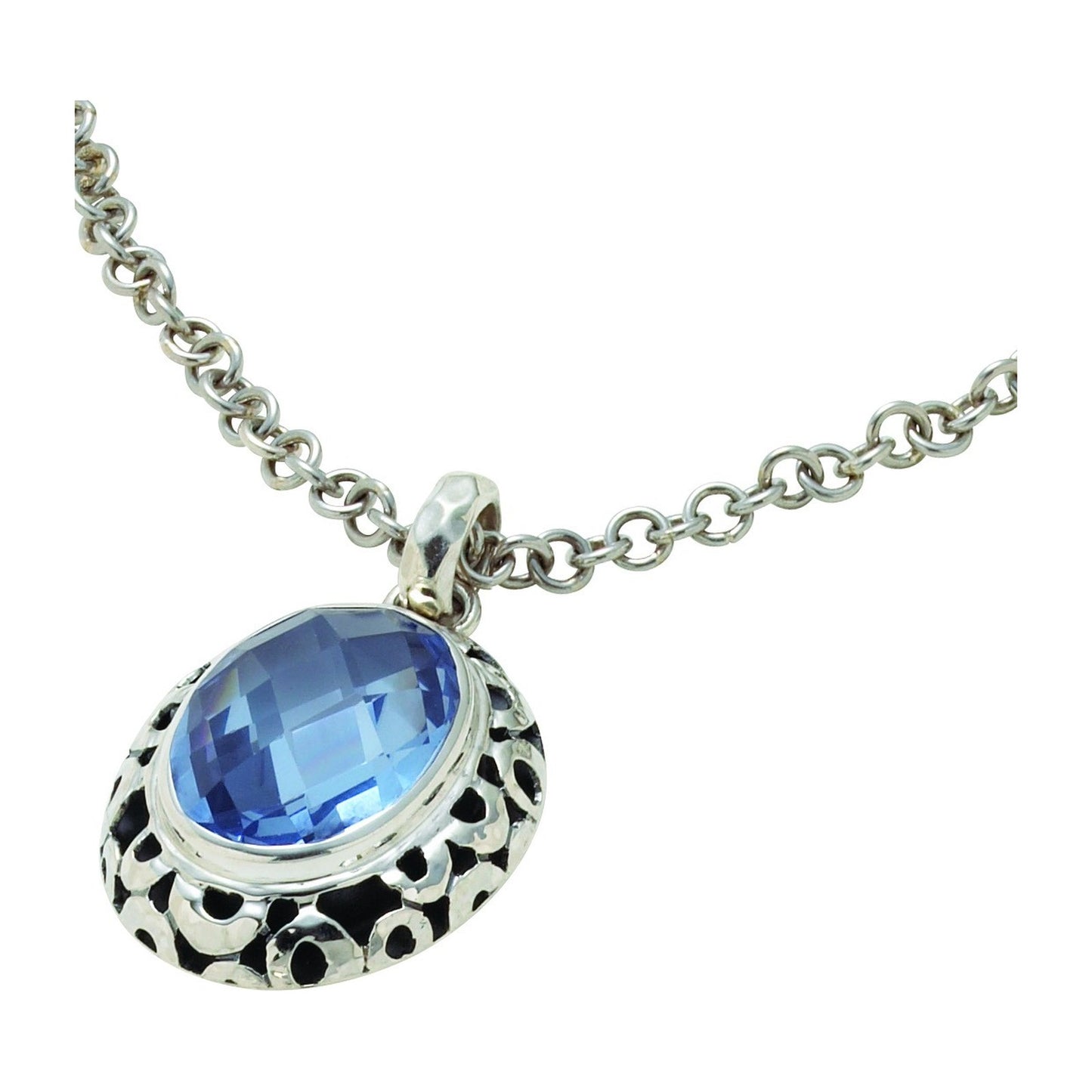 Oval Circles Pendant Necklace – Blue Spinel (Splash 2009 Archive)