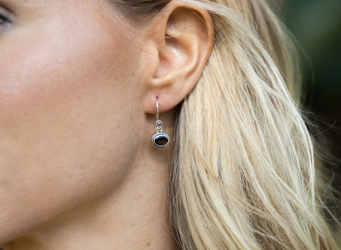 Oval Earrings – Smoky Quartz (La Vie En Rose 2005 Archive)